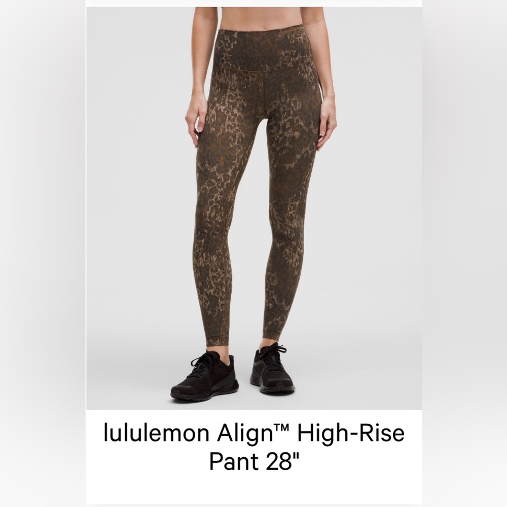Lululemon Limited Edition Brown Cheetah Print Align Leggings